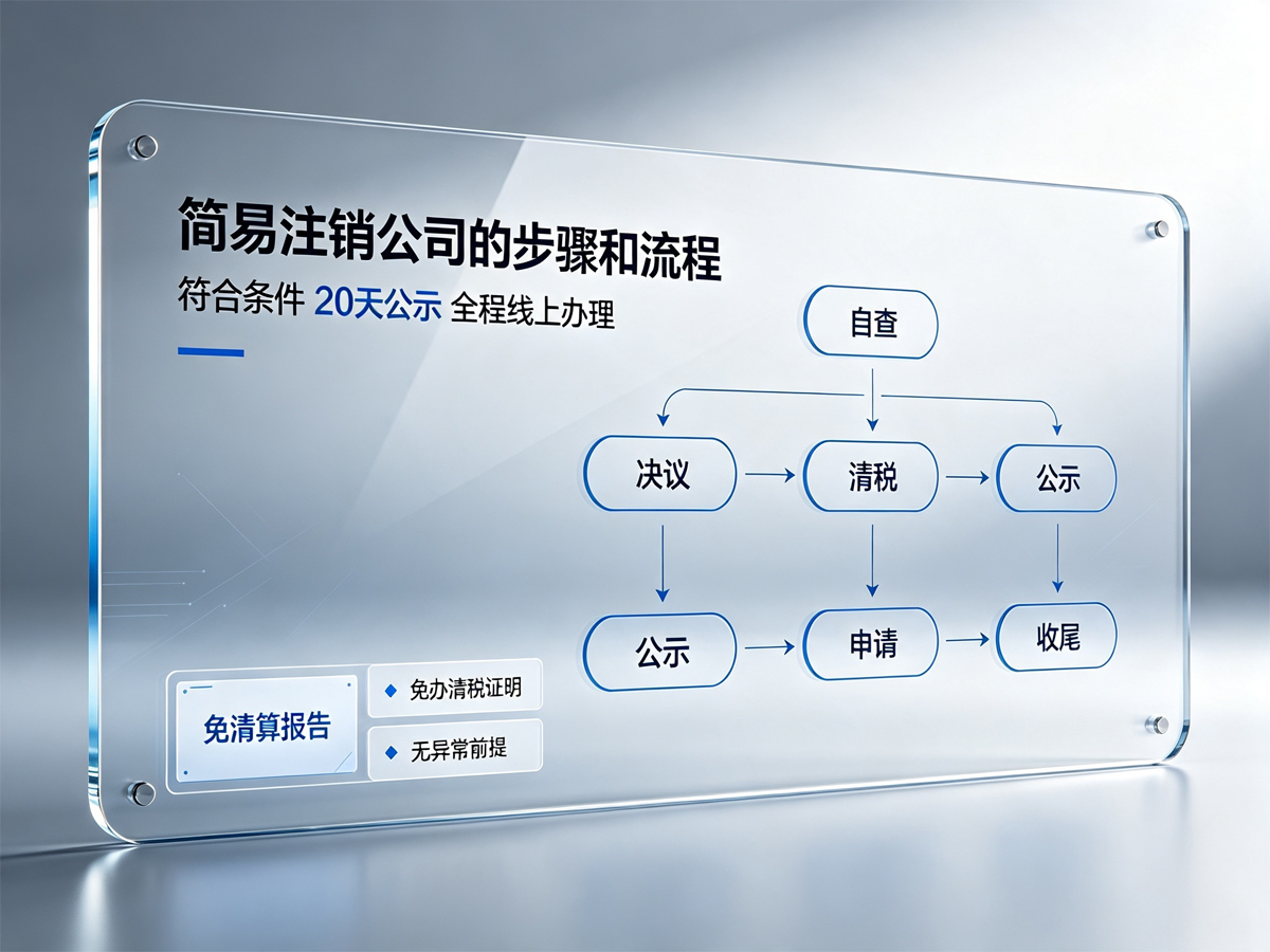 简易注销公司的步骤和流程